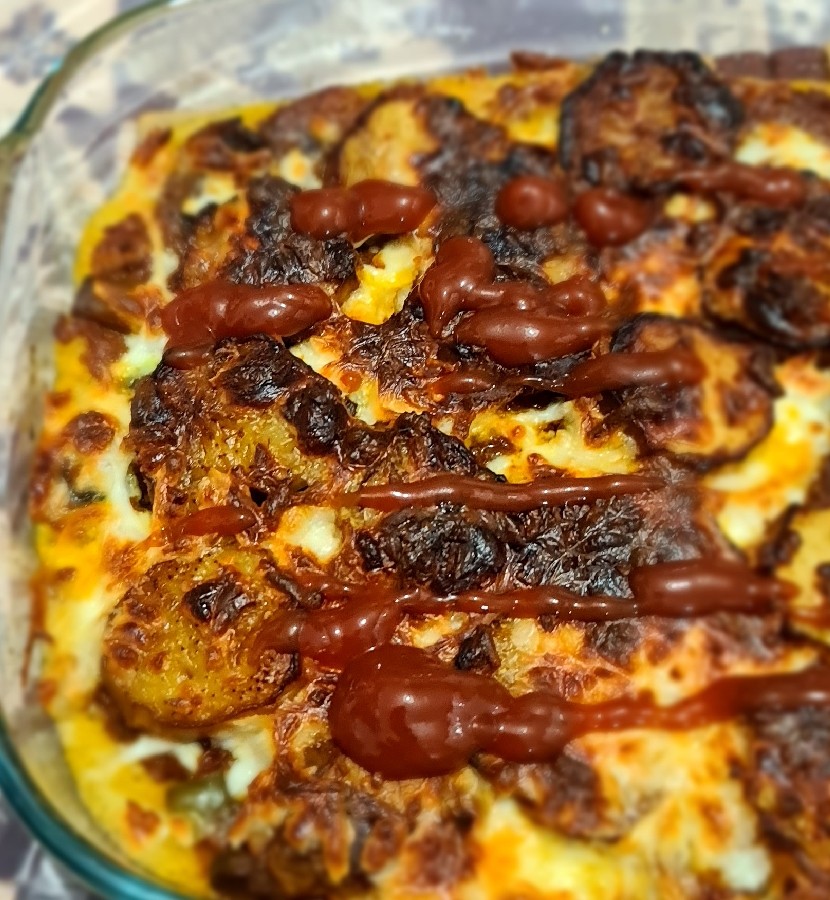 عکس گراتن سیب زمینی و بادمجان