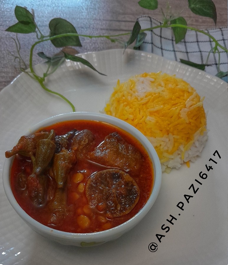 عکس خورشت قیمه بامیه