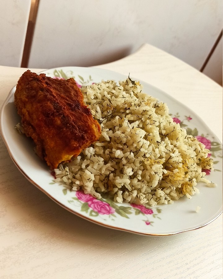عکس سبزی پلو با ماهی