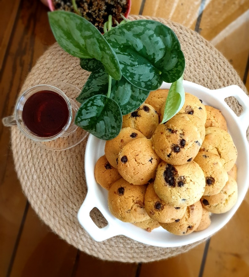عکس کوکی کشمش و گردو