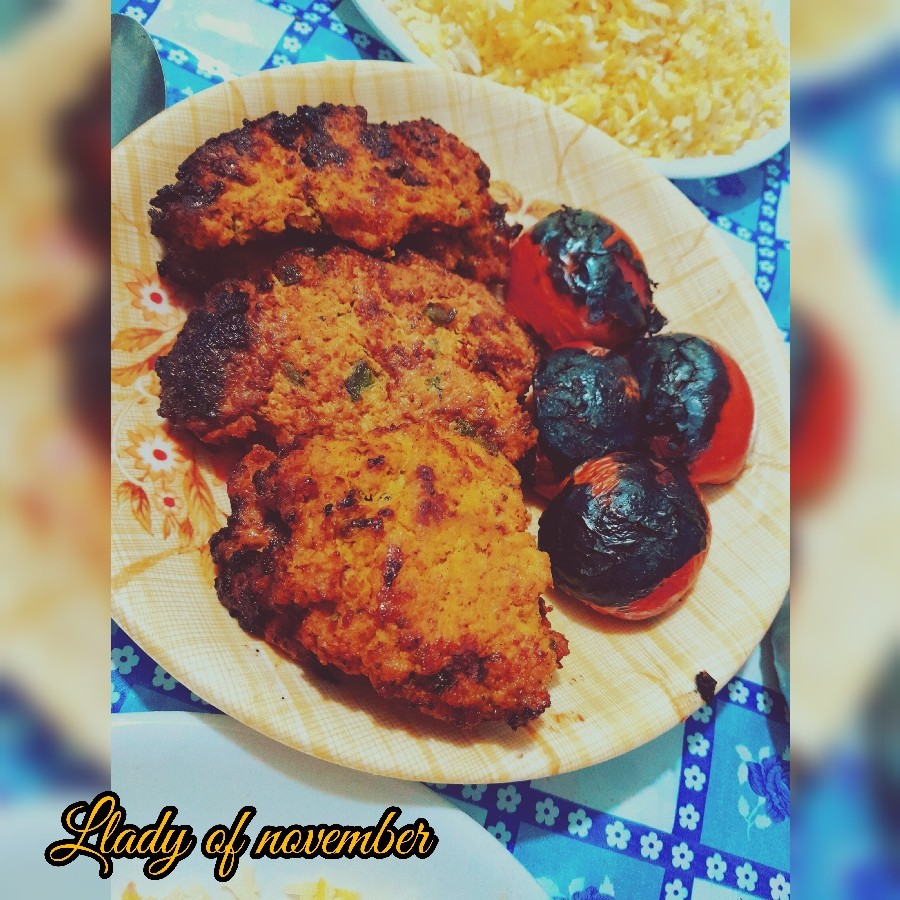عکس کباب تابه ای مرغ