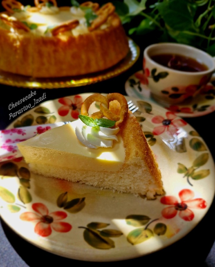 عکس چیز کیک وانیلی