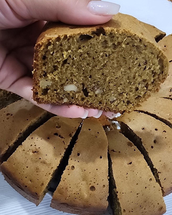عکس کیک نسکافه گردویی