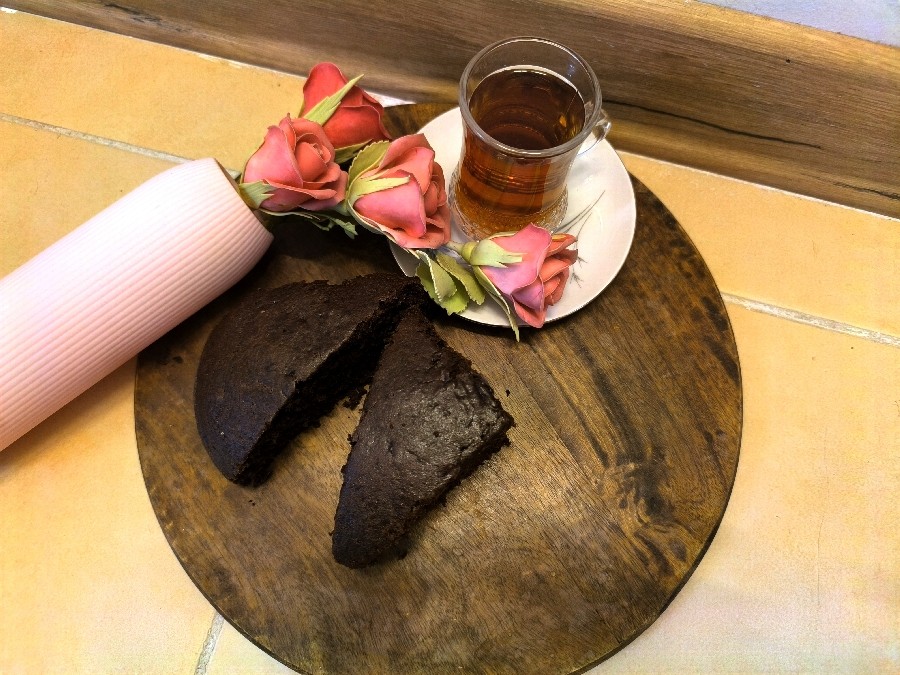 عکس کیک خرمایی رژیمی