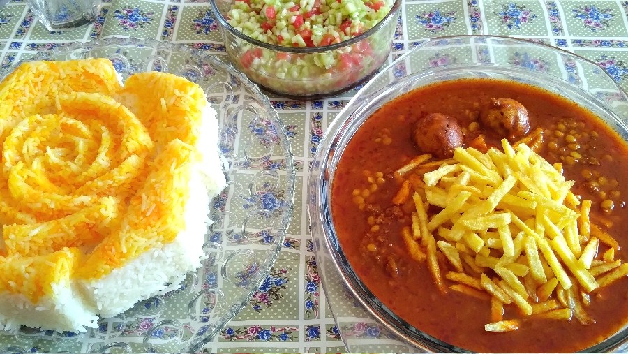 عکس خورشت قیمه با گوشت چرخ کرده