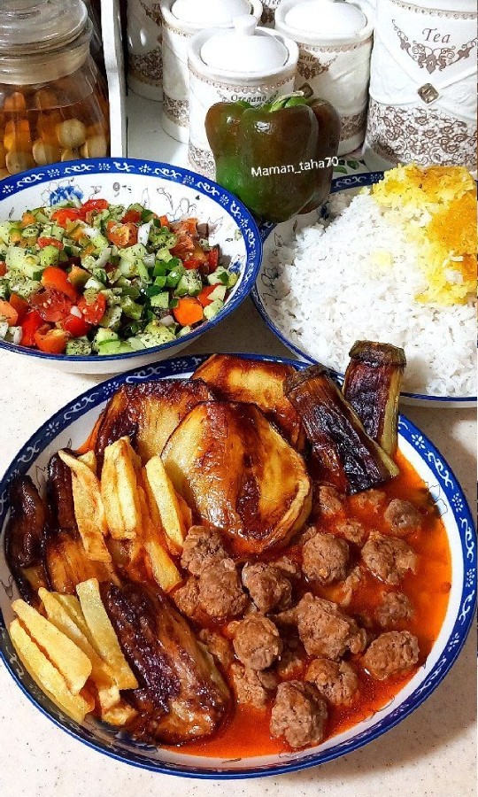 عکس خورشت بادمجان با گوشت قل قلی