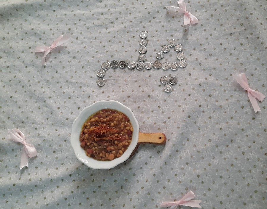 عکس آش گندم(چله) گیفت نوزاد(خودم ساز) و ماهگرد