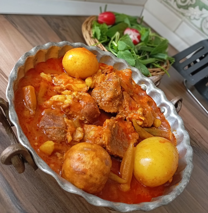 عکس آبگوشت بامیه