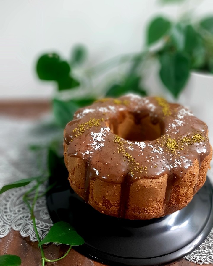 عکس کیک چای با کرم چای