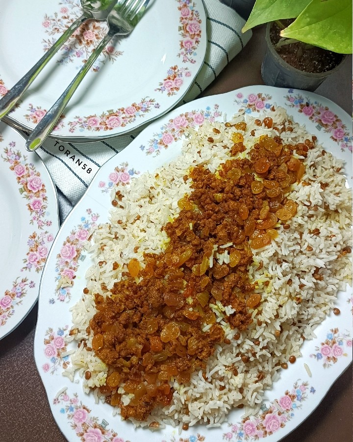 عکس عدس پلو 