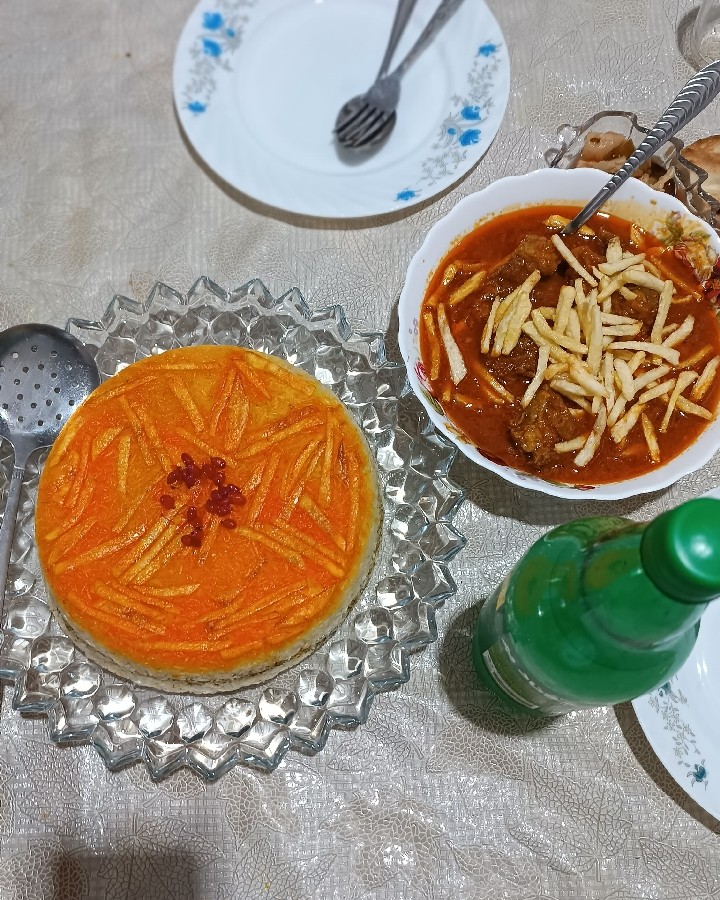 عکس خورش قیمه و برنج تا تهدیگ سیب زمینی خلالی
