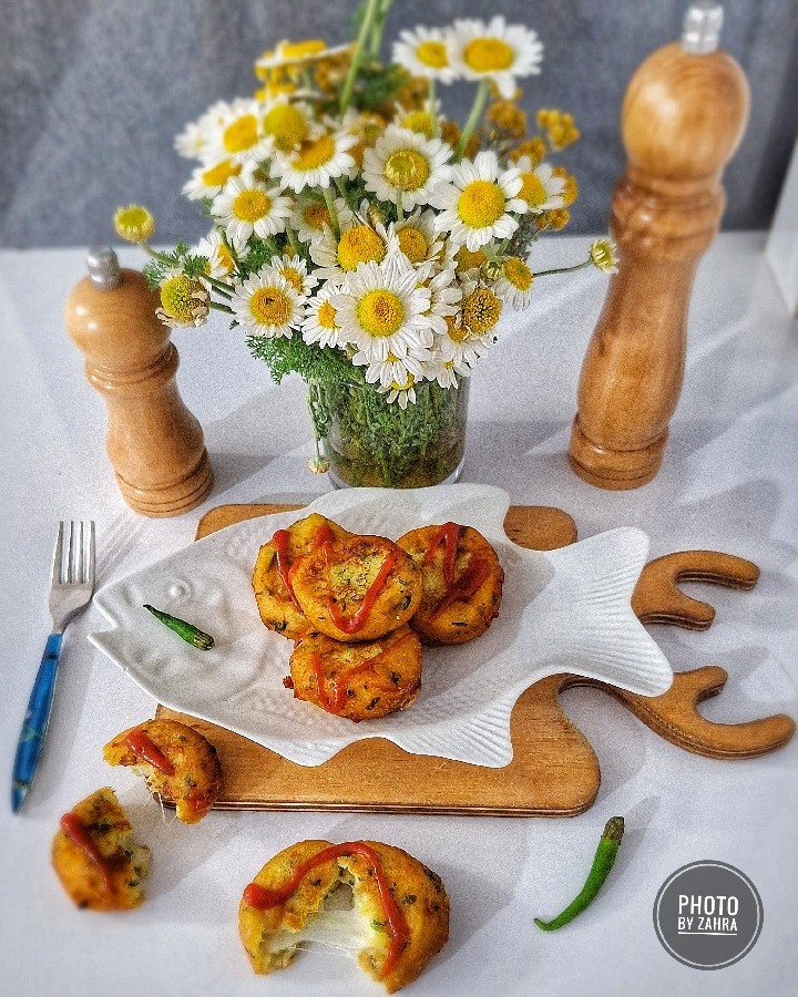 عکس توپک پنیری سوخاری
