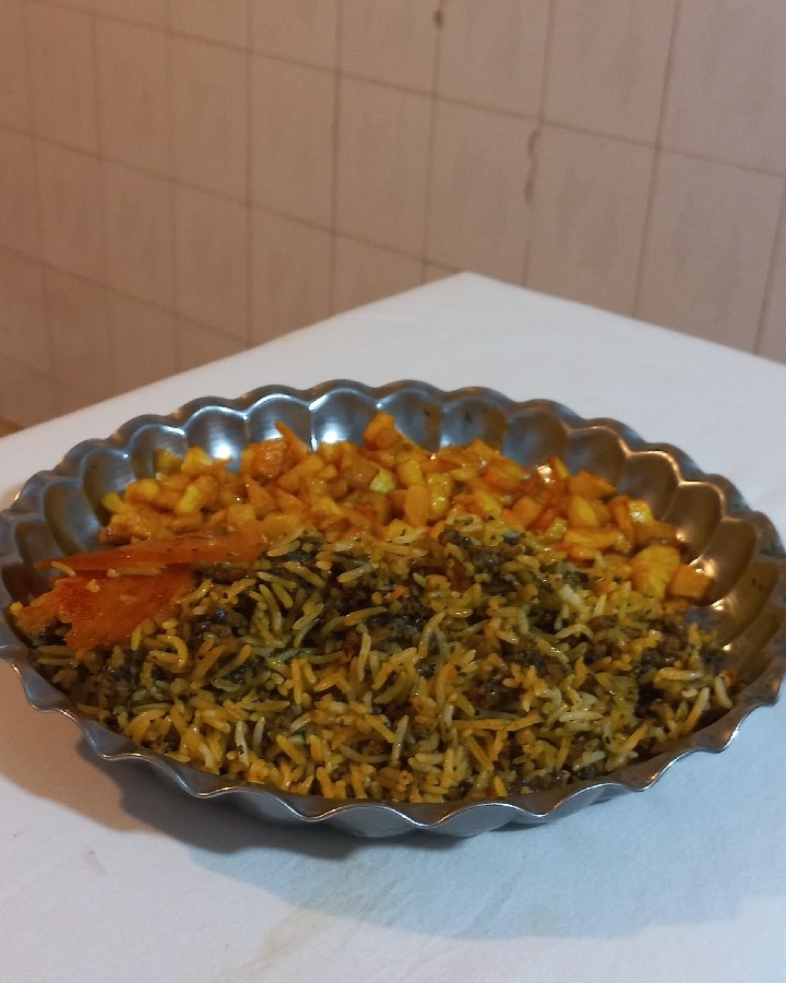عکس 》☆☆ پلو اسفناج ☆☆《