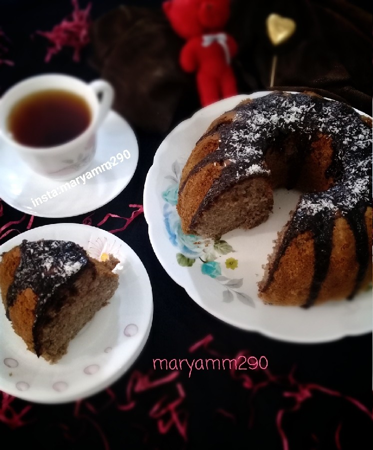 عکس کیک ماربل ابری(شکلاتی)