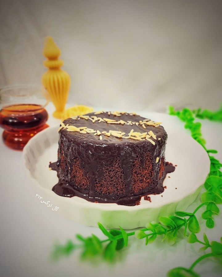 عکس کیک خیس شکلاتی