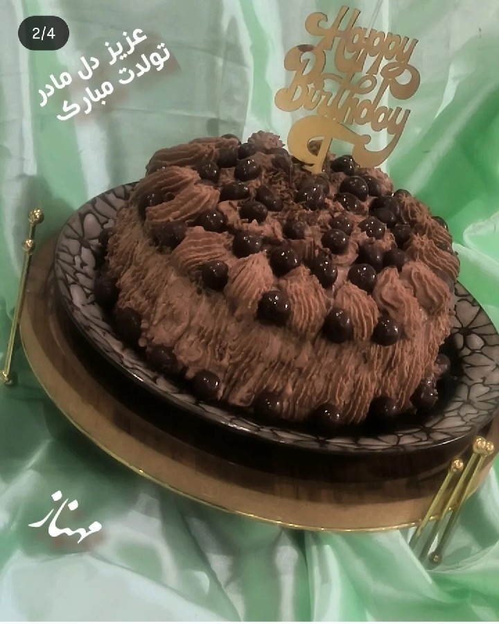 عکس کیک اسفنجی کاکائویی