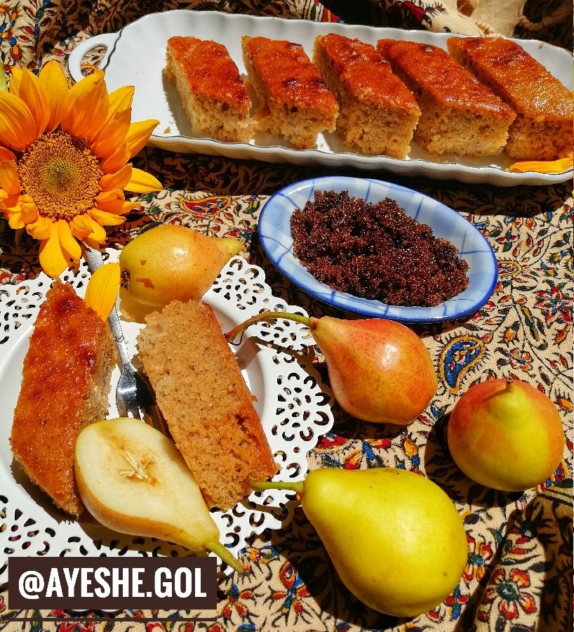 عکس کیک گلابی