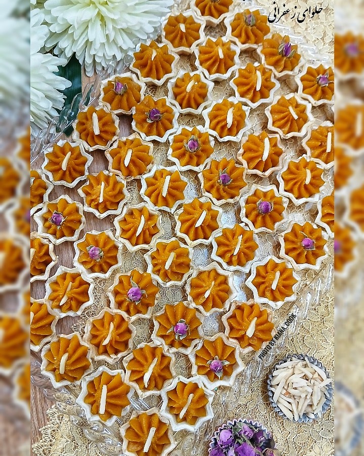 عکس حلوای زعفرانی