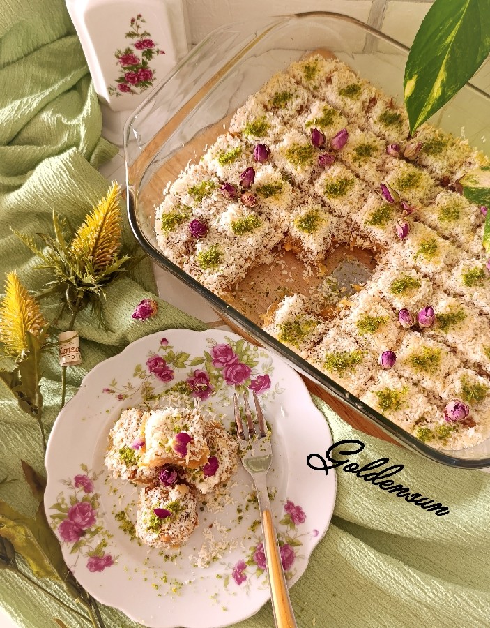 عکس حلوای عربی نارگیلی (لبنانی)