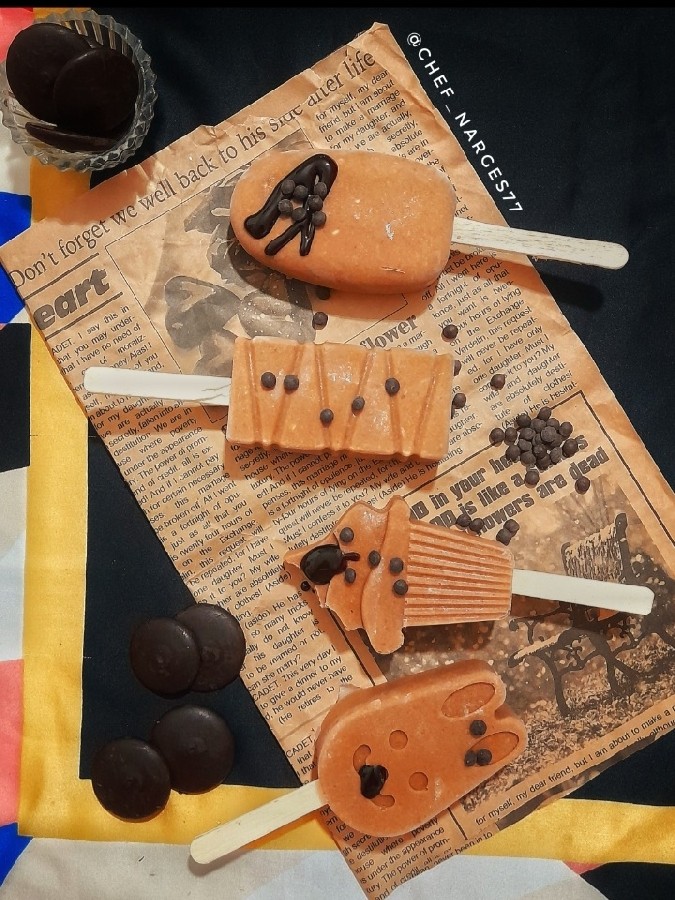 عکس بستنی موزی شکلاتی