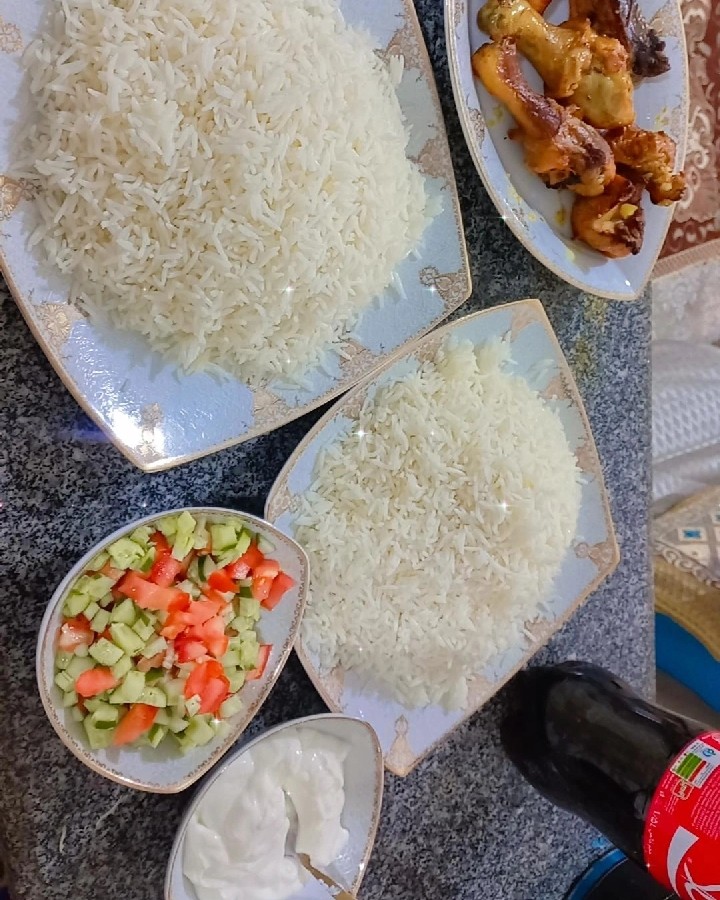 عکس برنج و گوشت