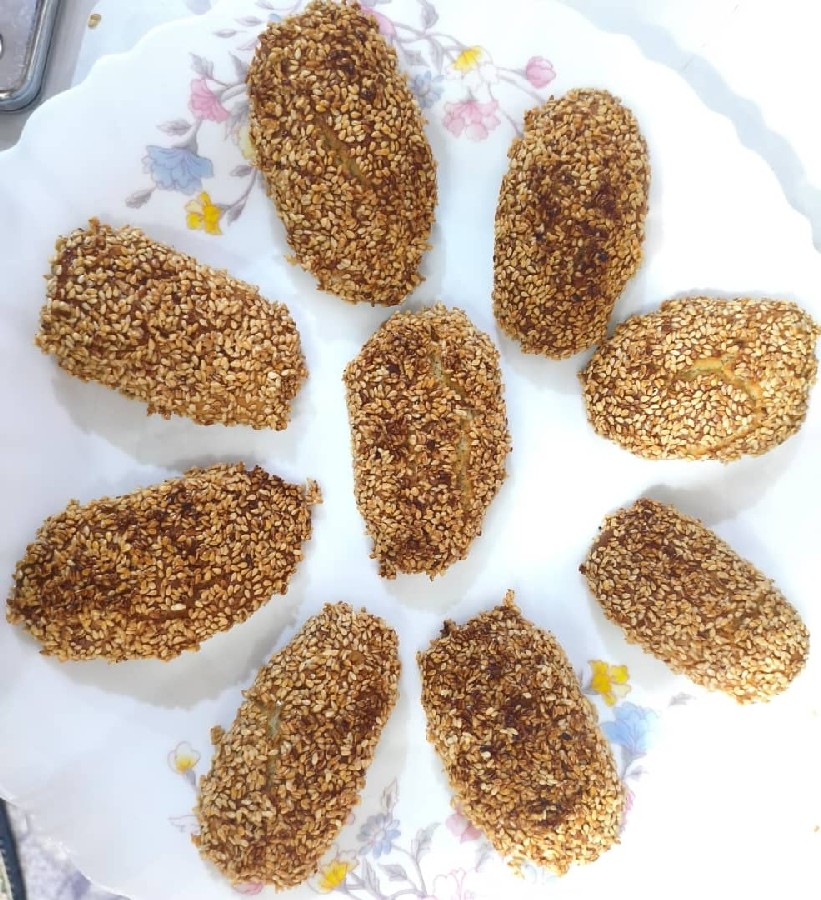 عکس بسکویت کنجدی