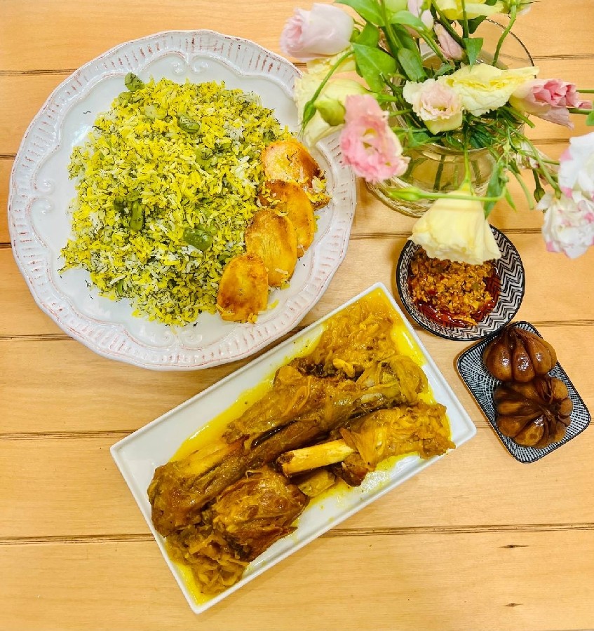 عکس باقالی پلو با ماهیچه