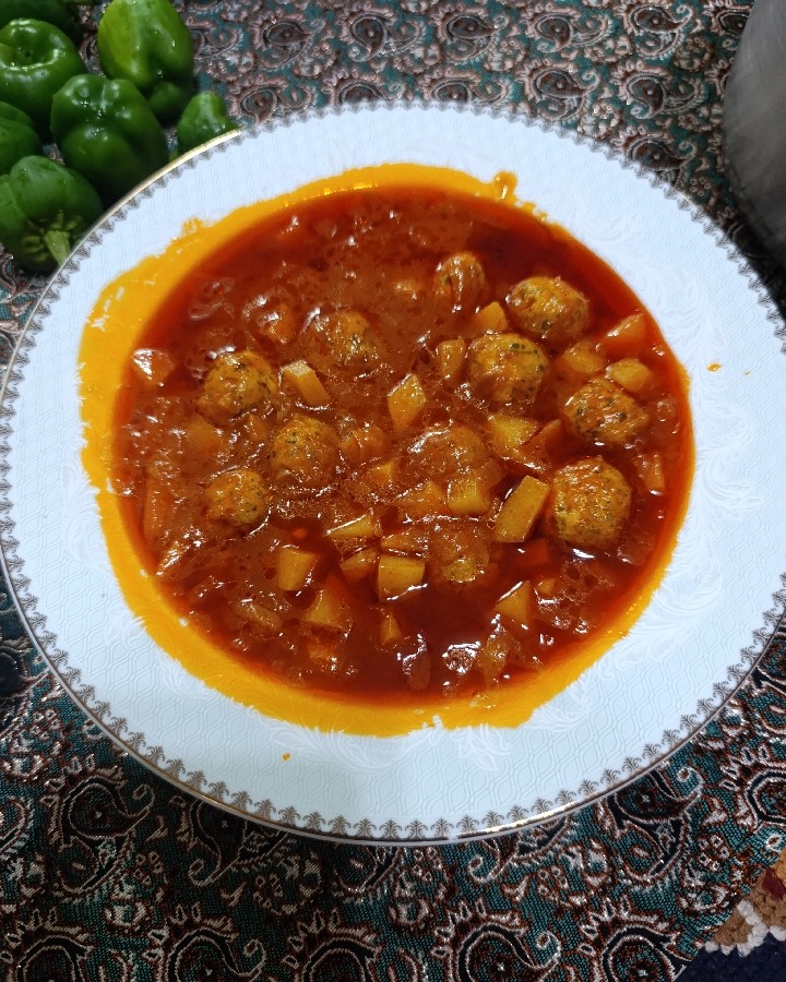 عکس خوراک کله گنجشکی با مرغ 