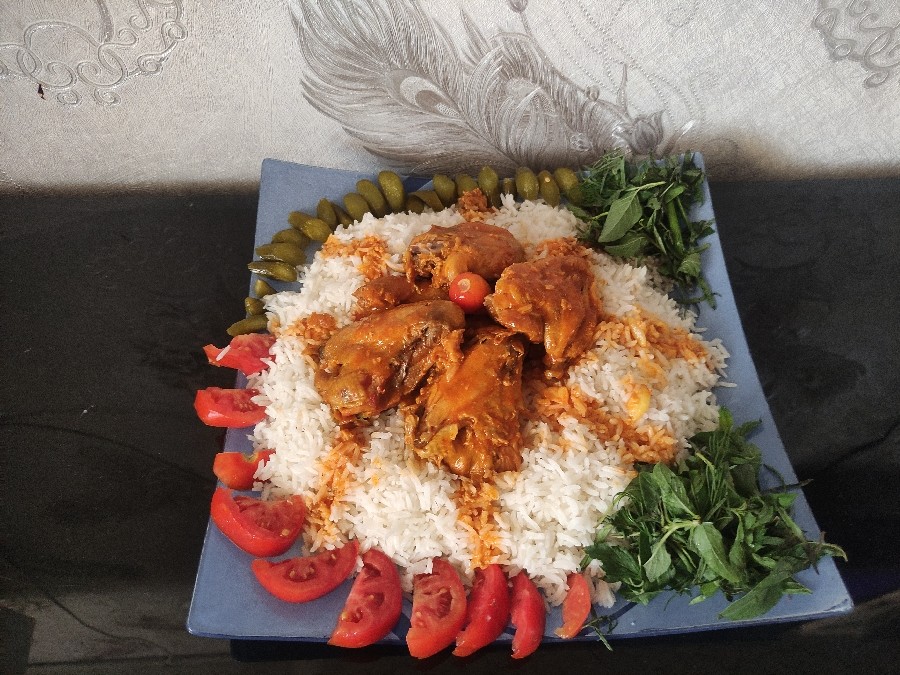عکس چلو مرغ