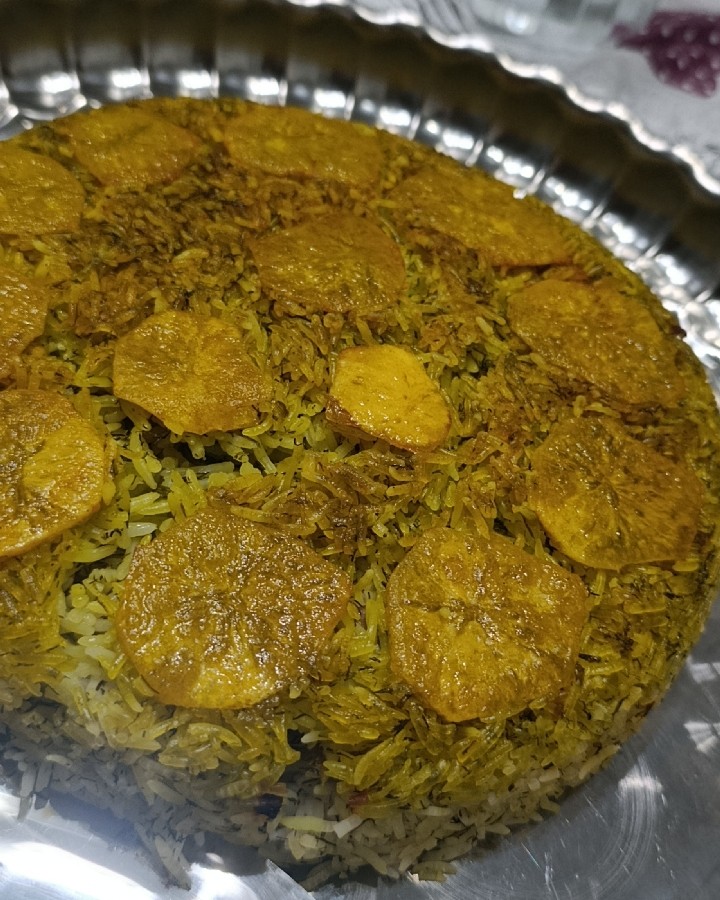 عکس ته چین شوید پلو با تن ماهی 