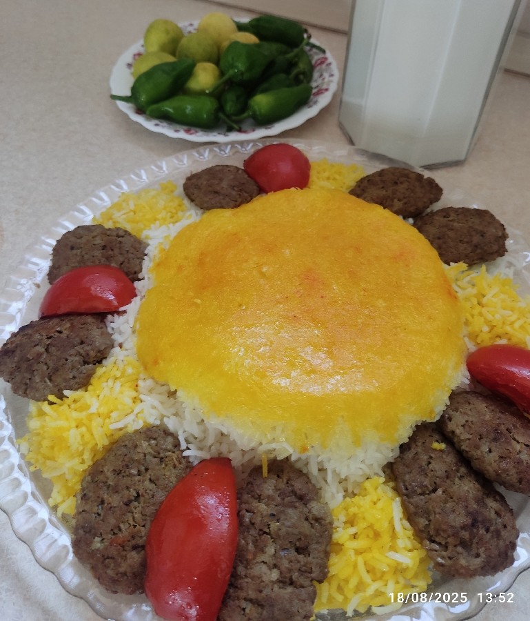 عکس کته کباب با تهدیگ سیب زمینی