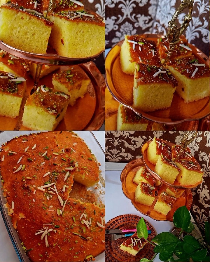 عکس کیک باقلوای شربتی 