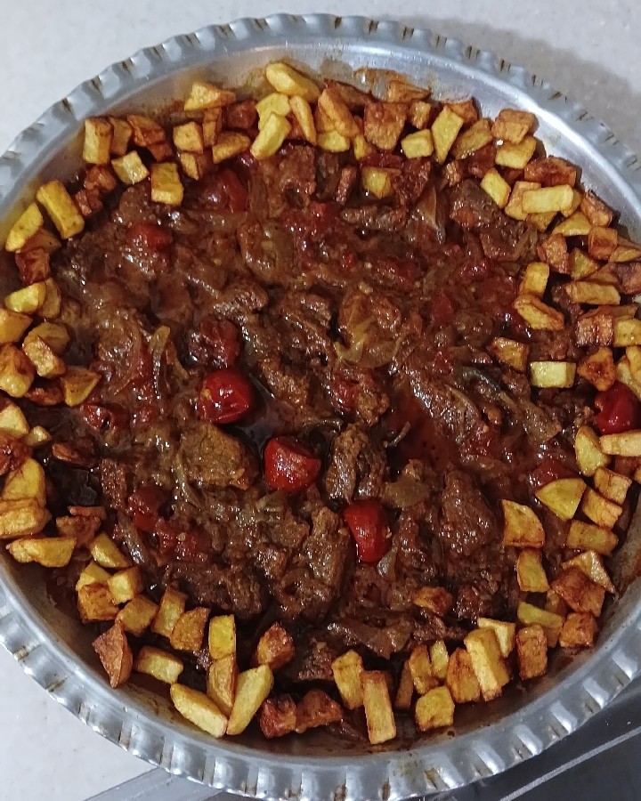 عکس خوراک گوشت تکه ای