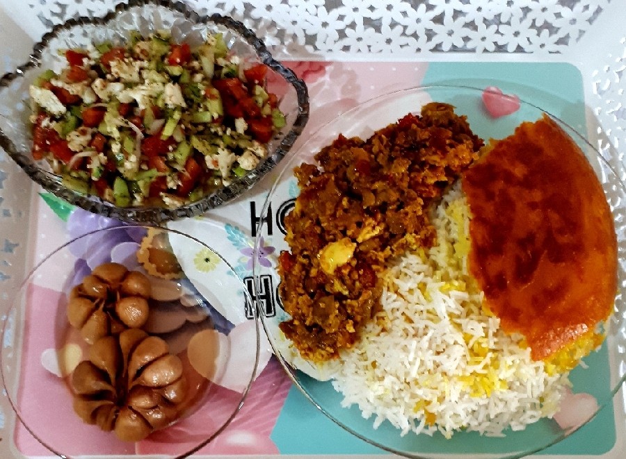 عکس پلو ؛ واویشکای بادمجون # یه غذای بسیار خوشمزه شمالی # جاتون خالی #