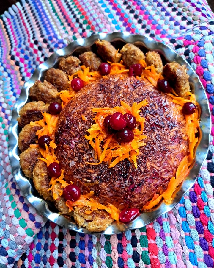 عکس آلبالو  پلو یه غذا با عشق 