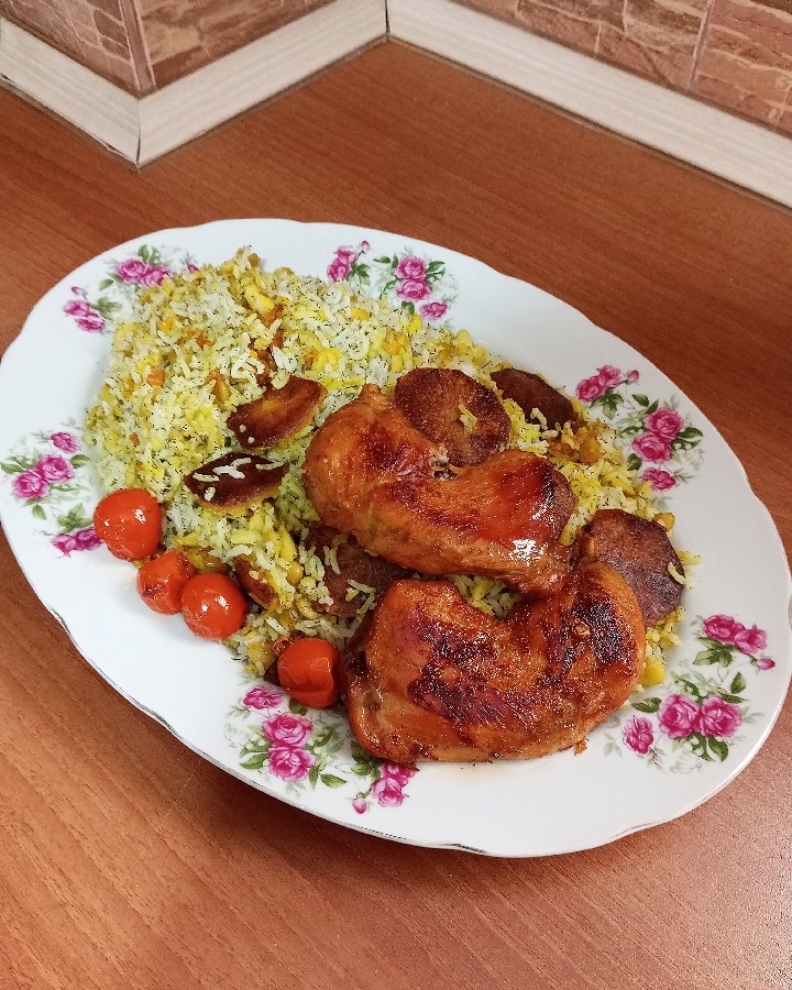 عکس باقالی پلو با مرغ.. و طبیعت گردی 
