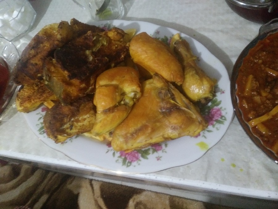 عکس مرغ سرخ شده