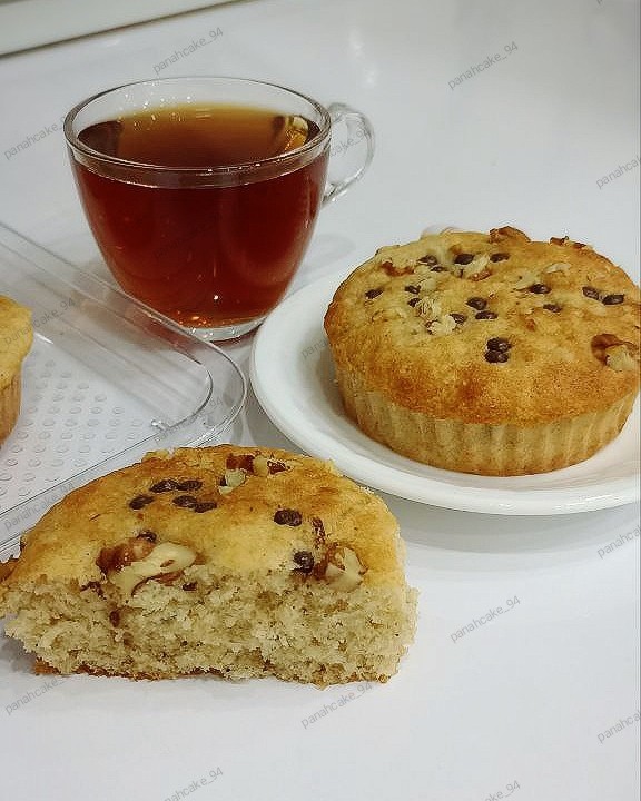 عکس کیک موز و گردو 