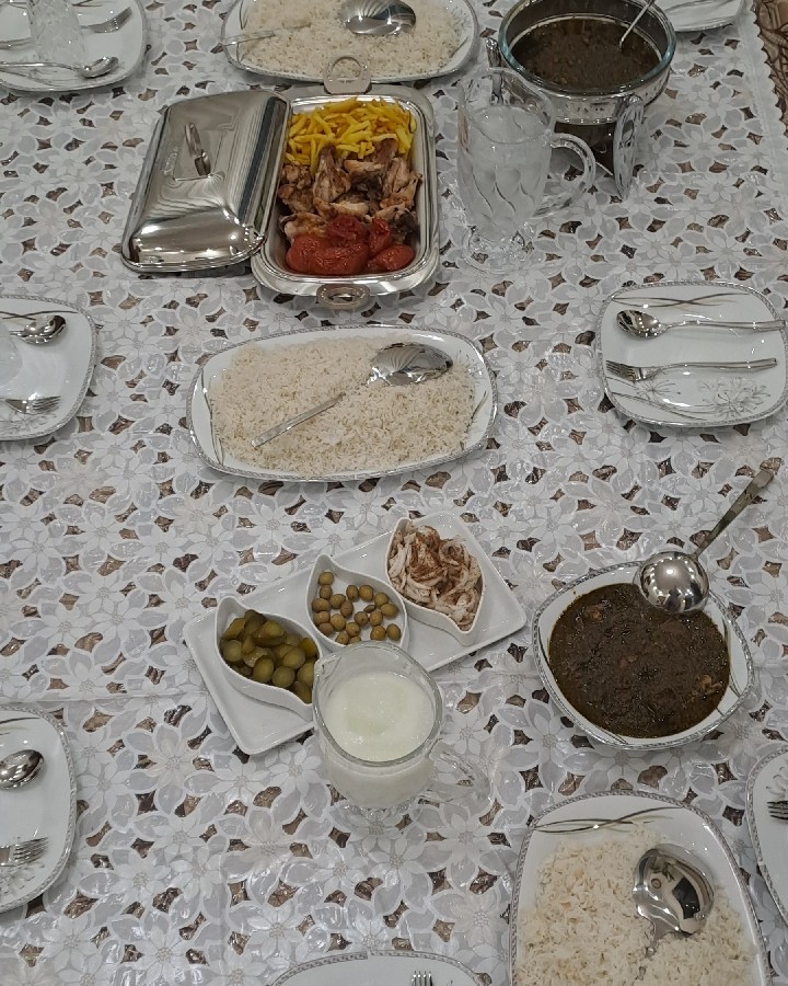 عکس سفره شام