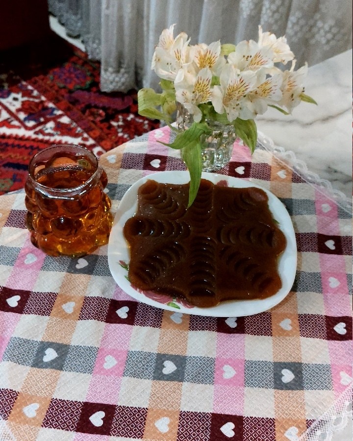 عکس حلوا زعفرانی مجلسی