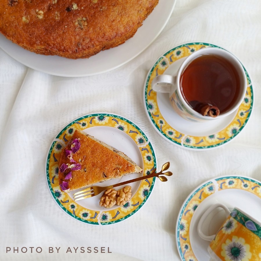عکس کیک گردویی