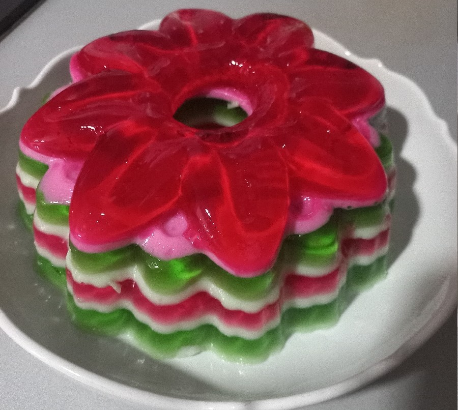 عکس ژله رنگین کمان 