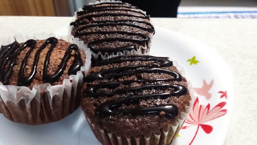 عکس کاپ کیک شکلاتی 