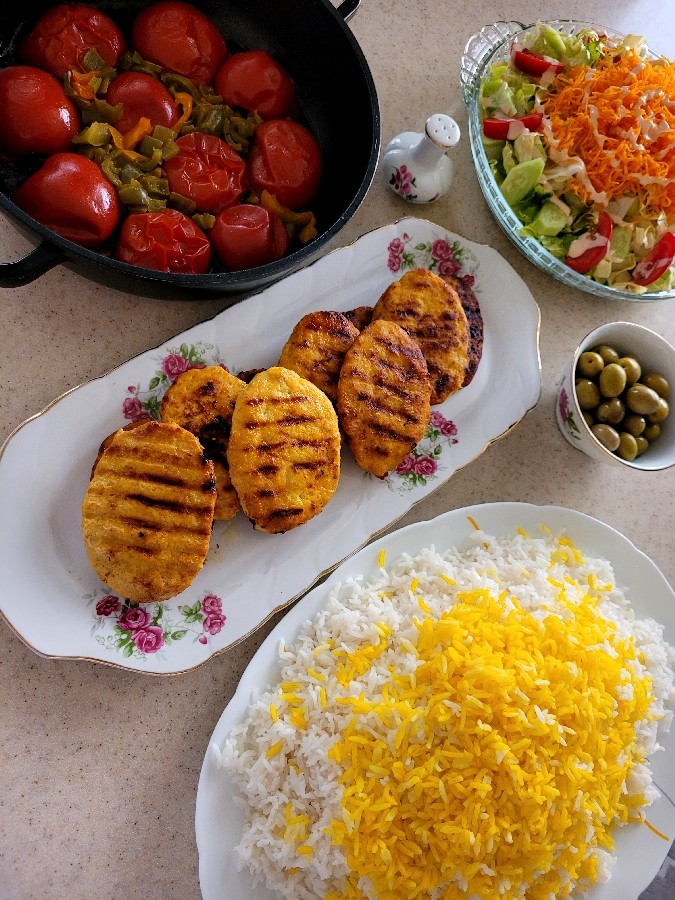 عکس کباب تابه ای مرغ