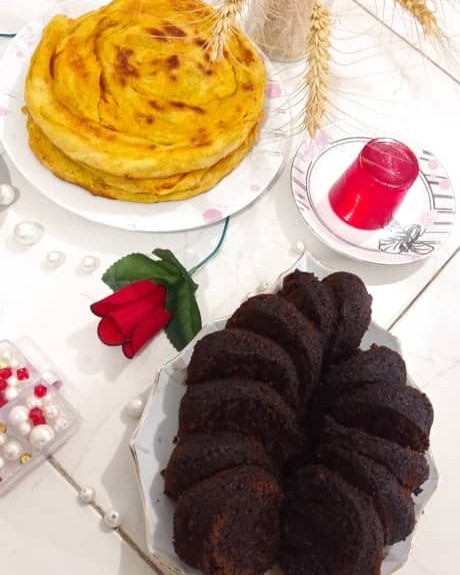 عکس کیک شکلاتی خیس ،ژله،نان فتیر