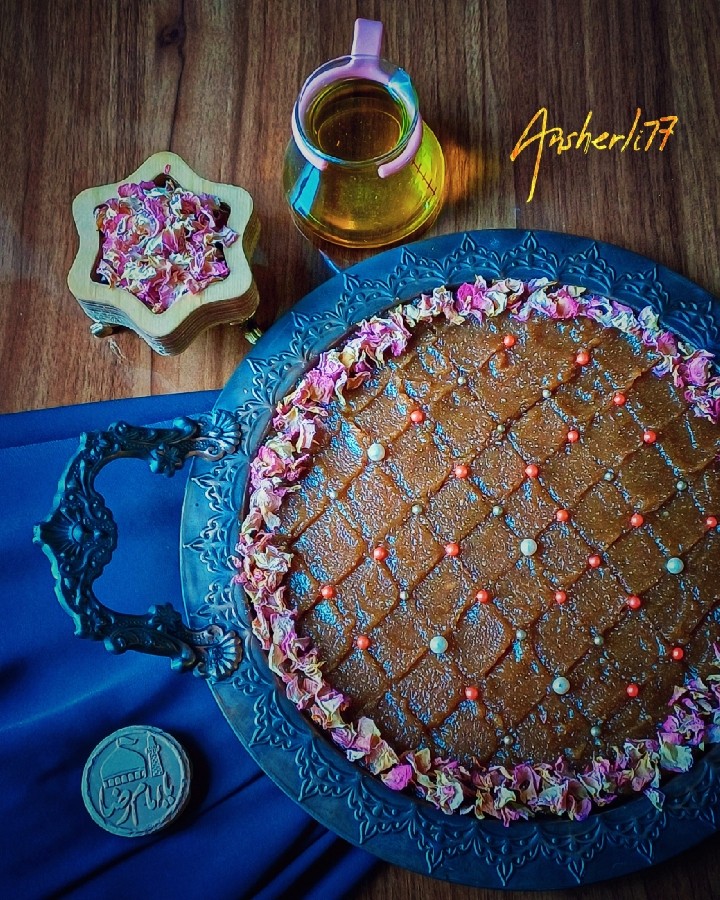 عکس حلوای زعفرانی