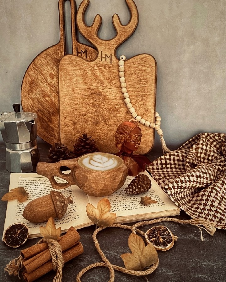 عکس پاییزانه لاته آرت 