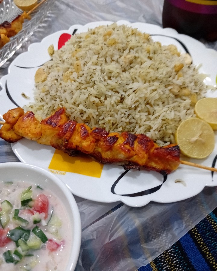 عکس  
مرغ سیخی تابه ای
