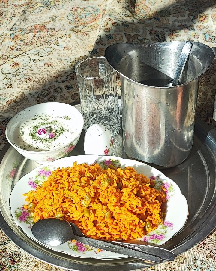عکس دمپخت گوجه با لوبیاسبز