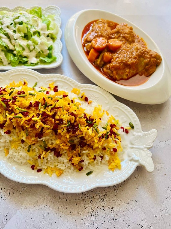 عکس زرشک پلو با مرغ
